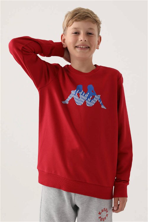Kappa Kırmızı Erkek Çocuk Sweatshirt