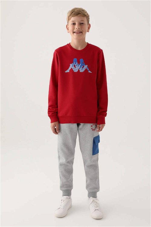 Kappa Kırmızı Erkek Çocuk Sweatshirt