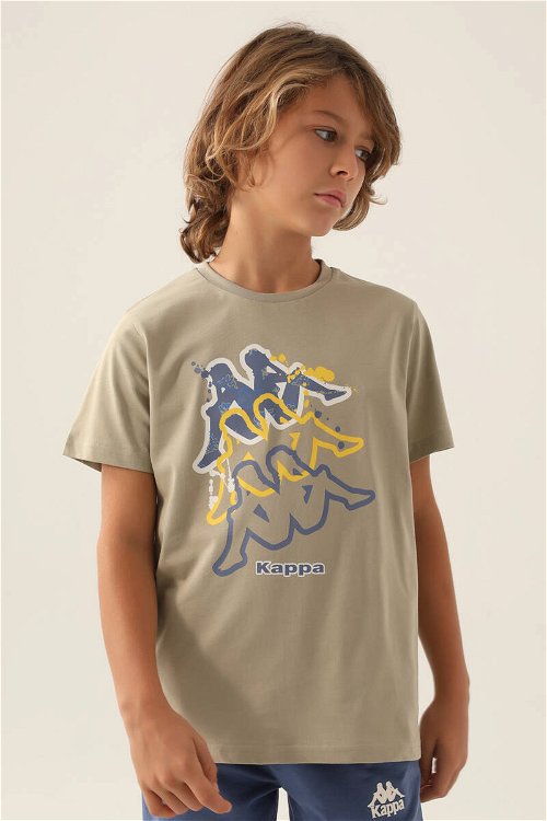 Kappa Painted Açık Haki Erkek Çocuk T-Shirt