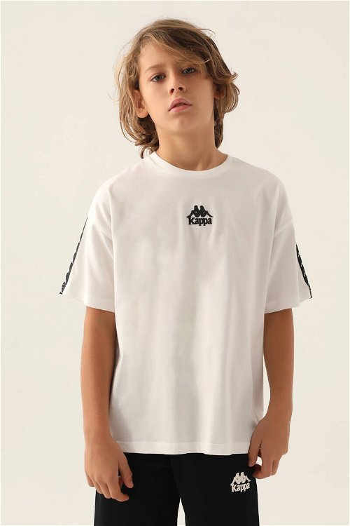 Kappa Striped Krem Erkek Çocuk T-Shirt