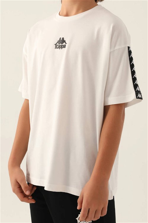 Kappa Striped Krem Erkek Çocuk T-Shirt