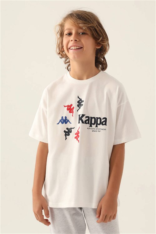 Kappa Authentic Krem Erkek Çocuk T-Shirt