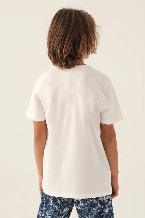 Kappa Printed Beyaz Erkek Çocuk T-Shirt