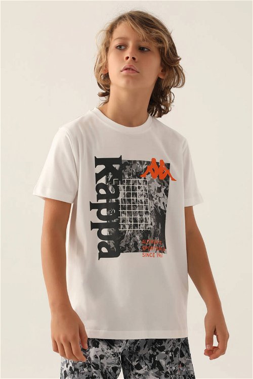 Kappa Printed Siyah Erkek Çocuk T-Shirt