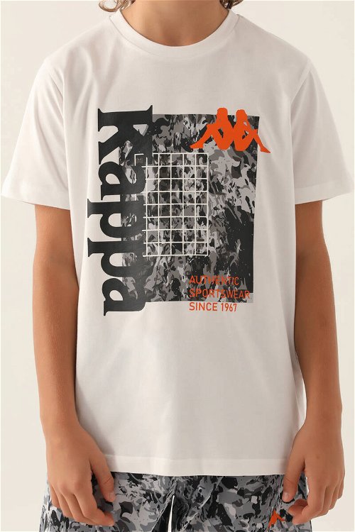 Kappa Printed Siyah Erkek Çocuk T-Shirt