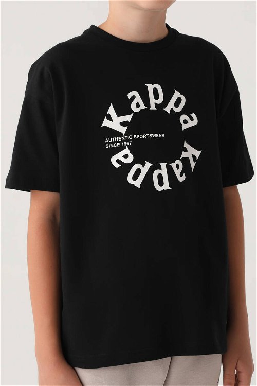 Kappa Siyah Kappa Baskı Erkek Çocuk T-Shirt