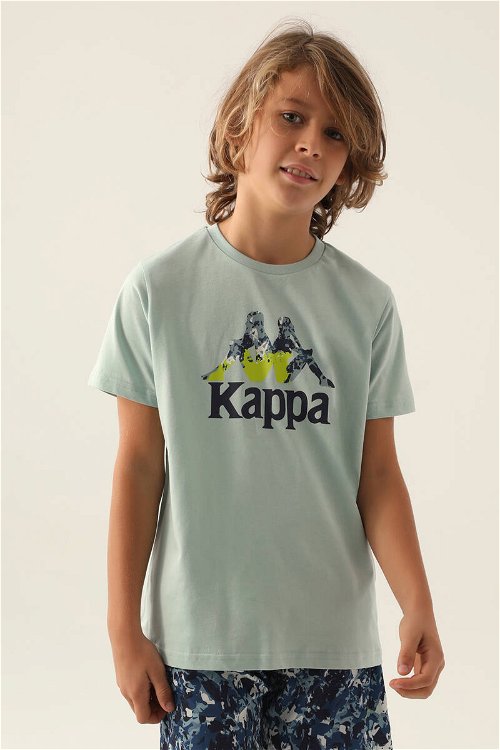 Kappa Branded Yeşil Erkek Çocuk T-Shirt