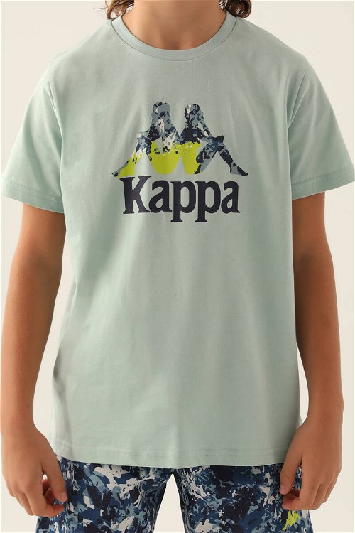Kappa Branded Yeşil Erkek Çocuk T-Shirt