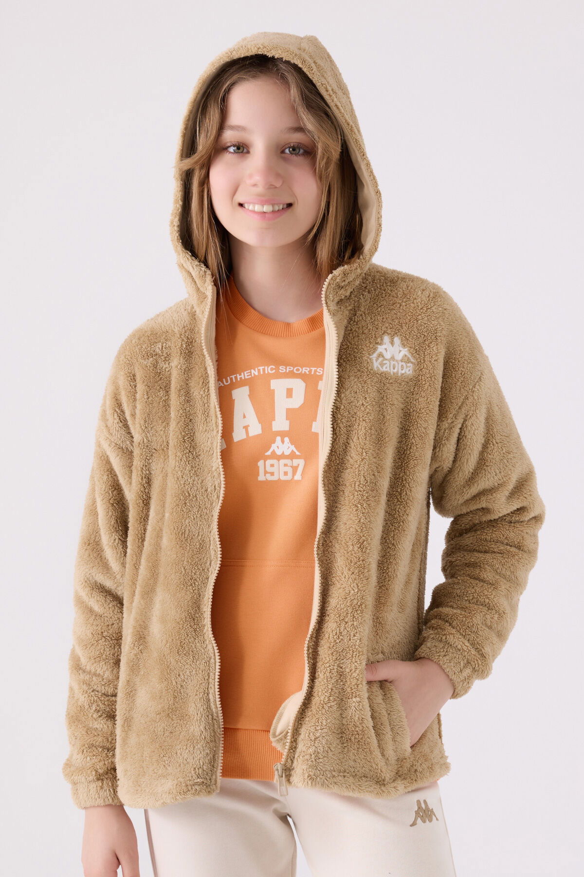 Kappa - Kappa Kız Çocuk Kahverengi Hırka (1)