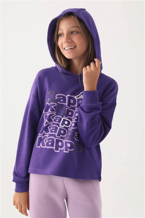 Kappa Kız Çocuk Mor Sweatshirt