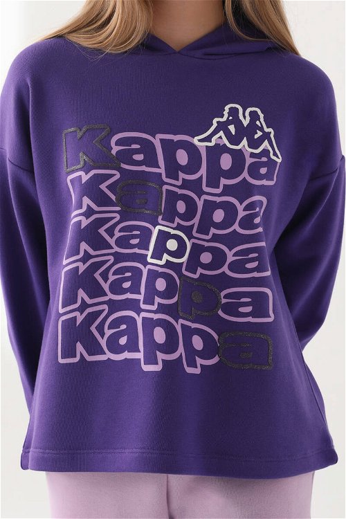 Kappa Kız Çocuk Mor Sweatshirt