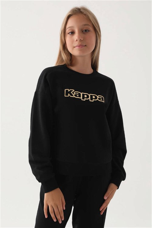 Kappa Kız Çocuk Siyah Sweatshirt