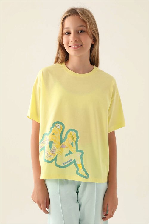 Kappa With Emblem Açık Sarı Kız Çocuk T-Shirt