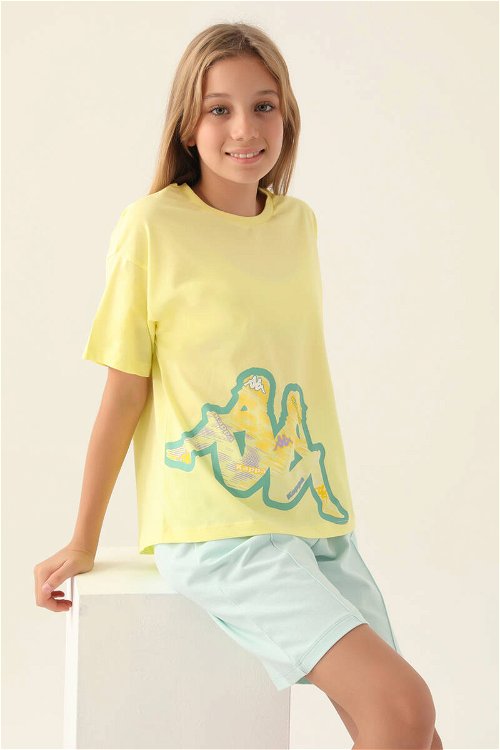 Kappa With Emblem Açık Sarı Kız Çocuk T-Shirt