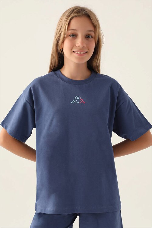 Kappa Emblem Lacivert Kız Çocuk T-Shirt