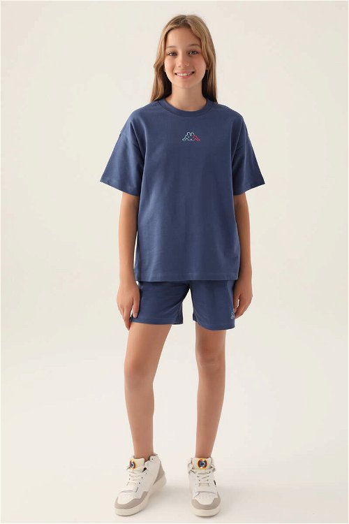 Kappa Emblem Lacivert Kız Çocuk T-Shirt