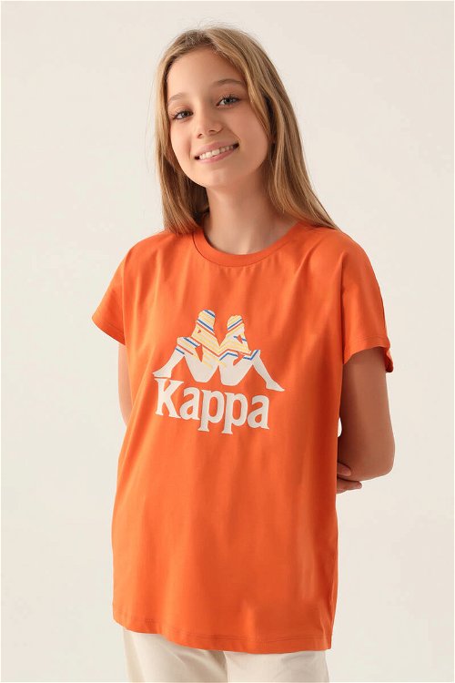 Kappa Patterned Top Turuncu Kız Çocuk T-Shirt