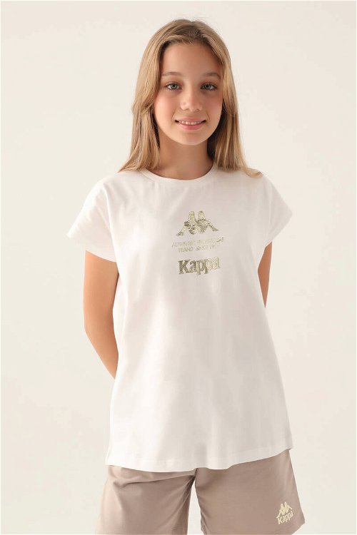 Kappa Authentic Krem Kız Çocuk T-Shirt