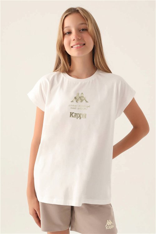 Kappa Authentic Krem Kız Çocuk T-Shirt