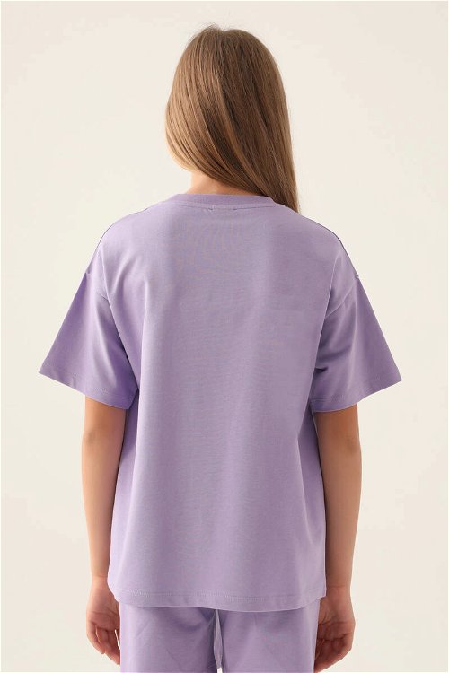 Kappa Emblem Lila Kız Çocuk T-Shirt