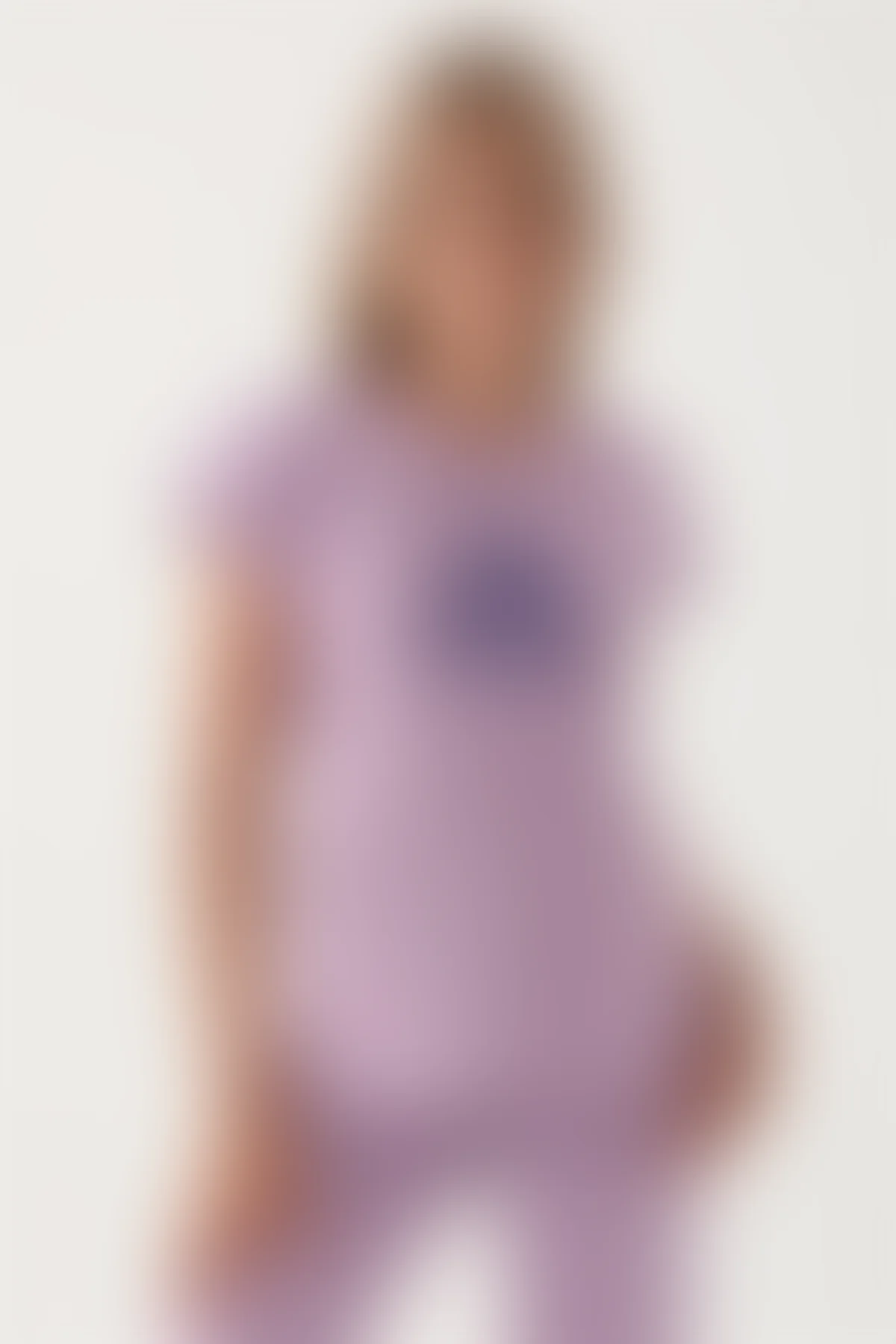 Kappa - Kappa Lila Kol Detay Ön Baskılı Kız Çocuk T-Shirt