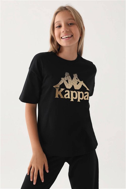 Kappa Siyah Baskı Detay Kız Çocuk T-Shirt