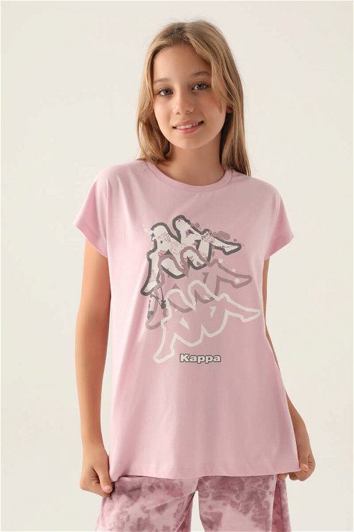 Kappa Graphic Toz Pembe Kız Çocuk T-Shirt