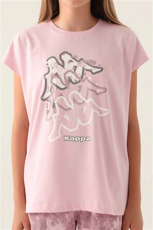 Kappa Graphic Toz Pembe Kız Çocuk T-Shirt