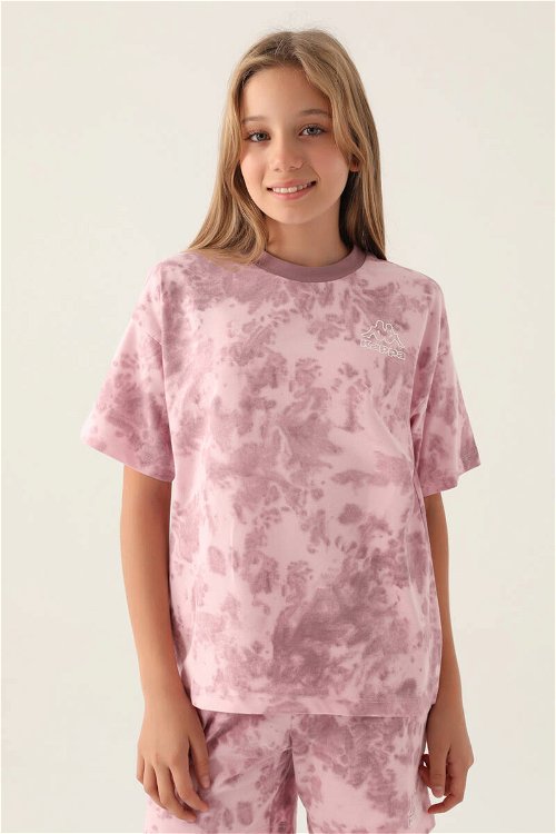 Kappa Painted Toz Pembe Kız Çocuk T-Shirt