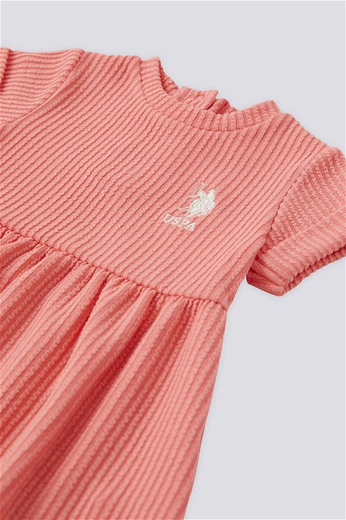 U.S. Polo Assn. Kız Bebek Pembe Elbise