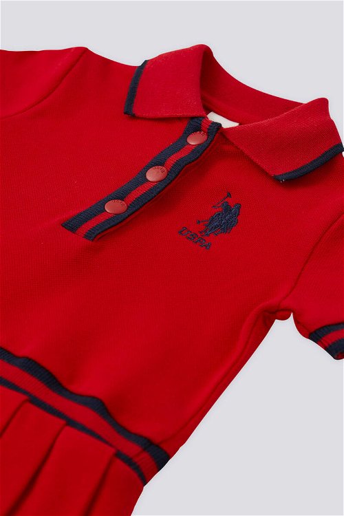 U.S. Polo Assn. Kız Bebek Kırmızı Elbise