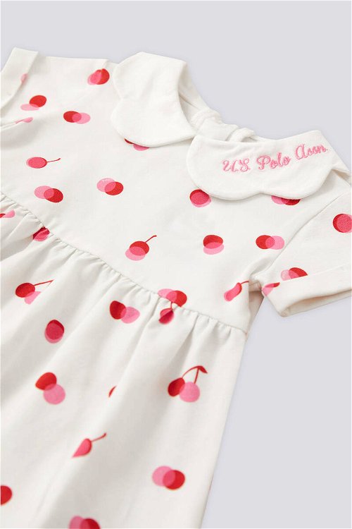 U.S. Polo Assn. Kız Bebek Krem Elbise