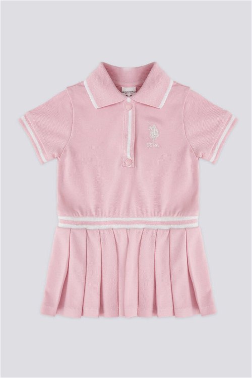 U.S. Polo Assn. Kız Bebek Pembe Elbise