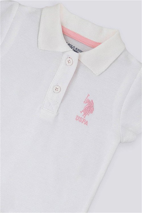 U.S. Polo Assn Creamy İntensity Beyaz Bebek Tshirt Şort Takım