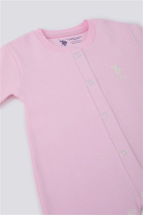 U.S. Polo Assn Cute Pinks Açık Pembe Bebek Tulum