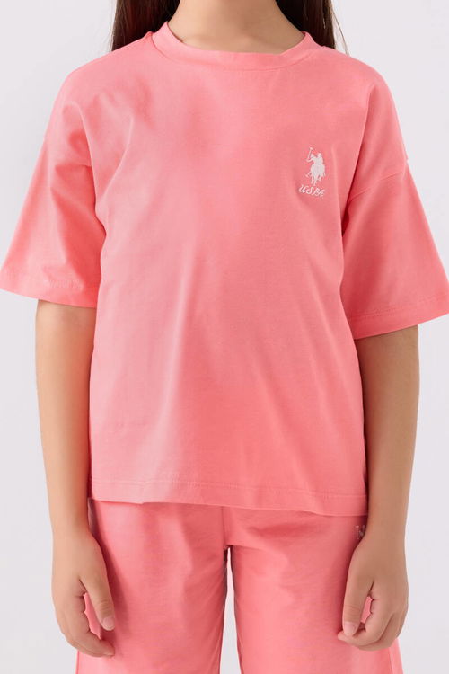 U.S. Polo Assn Kız Çocuk Coral Bermuda Takım