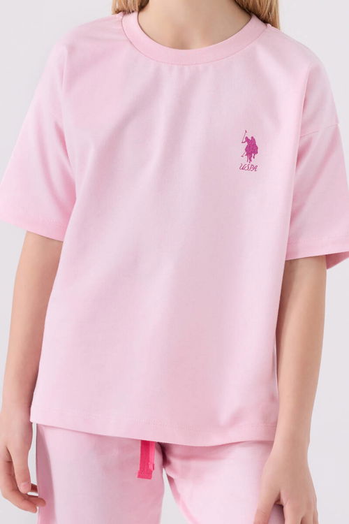 U.S. Polo Assn Kız Çocuk Rose Bermuda Takım