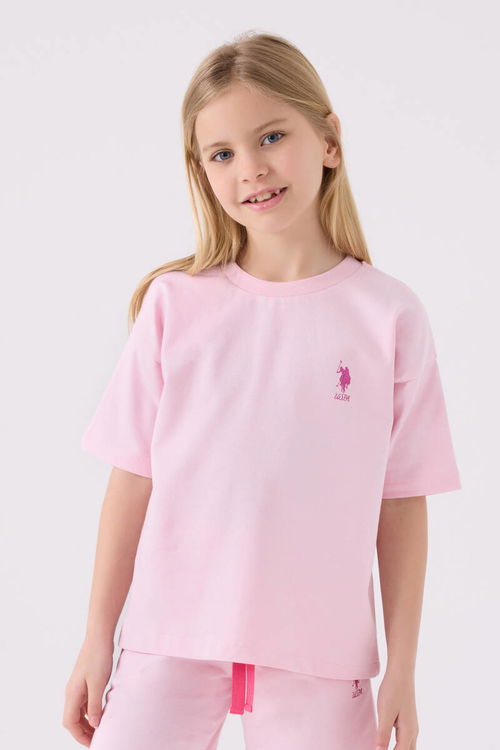 U.S. Polo Assn Kız Çocuk Rose Bermuda Takım