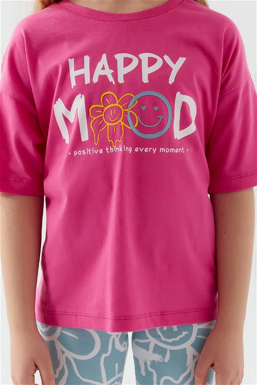 Rolypoly Happy Mood Açık Fuşya Kız Çocuk Bermuda Takım