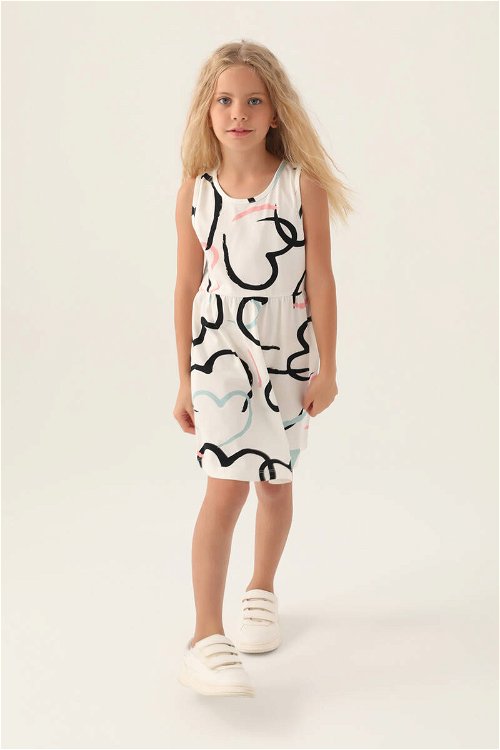 Rolypoly Kız Çocuk Krem Elbise