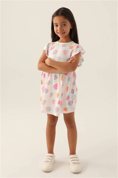 Rolypoly Kız Çocuk Krem Elbise
