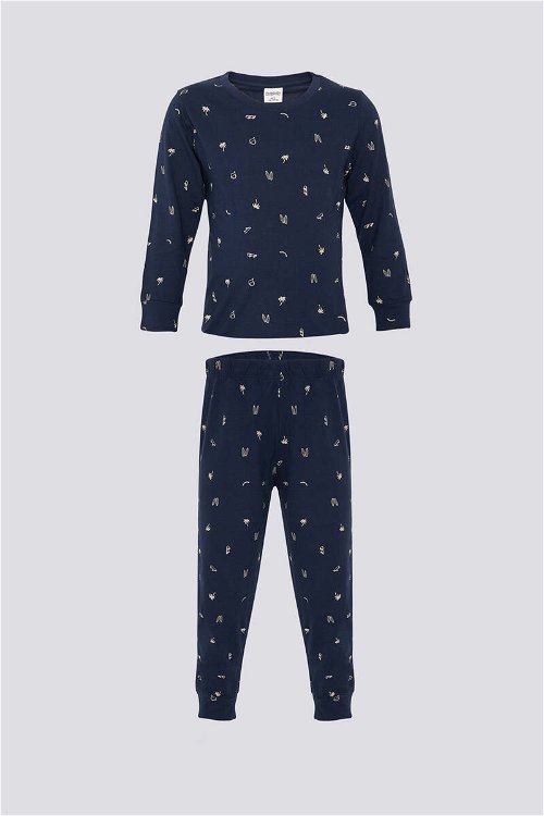 Rolypoly İndigo Mavi Kız Çocuk Pijama Takımı