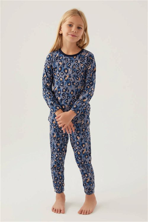 Rolypoly Koyu Lacivert Kız Çocuk Pijama Takımı