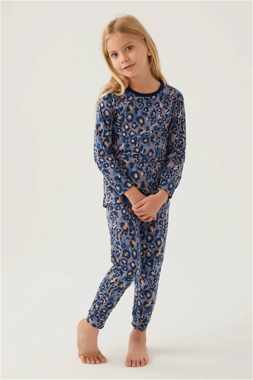 Rolypoly Koyu Lacivert Kız Çocuk Pijama Takımı