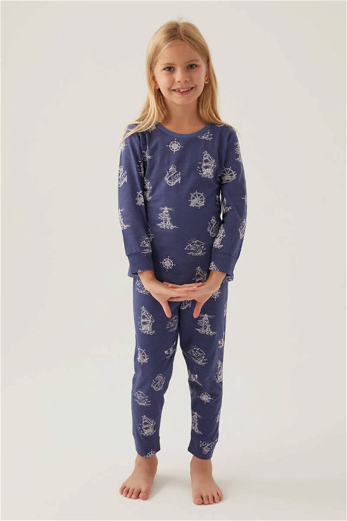 Rolypoly Lacivert Kız Çocuk Pijama Takımı
