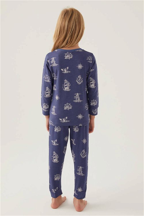 Rolypoly Lacivert Kız Çocuk Pijama Takımı
