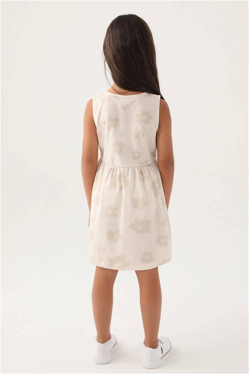 U.S. Polo Assn Lisanslı Floral Dress Bej Kız Çocuk Gecelik