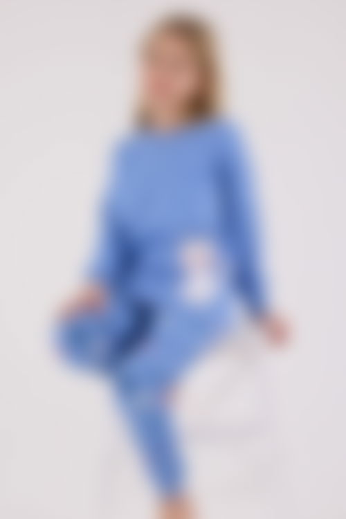 Rolypoly - Rolypoly Kız Çocuk Mavi Pijama Takımı