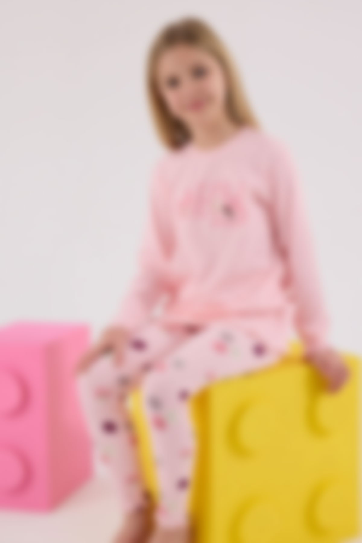 Rolypoly - Rolypoly Kız Çocuk Pembe Pijama Takımı