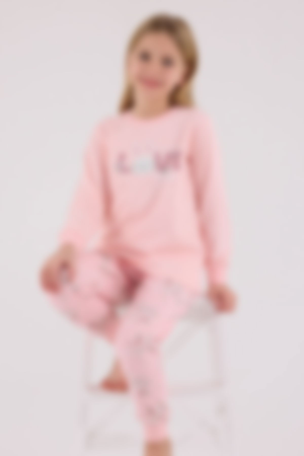 Rolypoly - Rolypoly Kız Çocuk Pembe Pijama Takımı